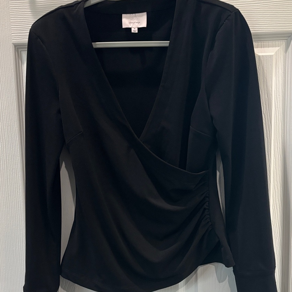 Cinq à Sept Black Long Sleeve Blouse